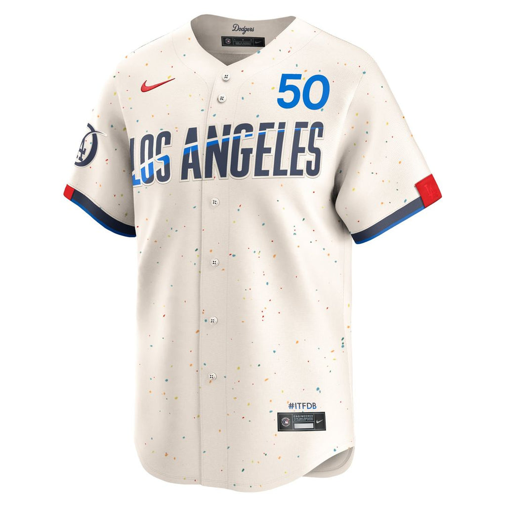 Los Angeles Dodgers Mookie Betts City Connect Limited Jersey | Cream