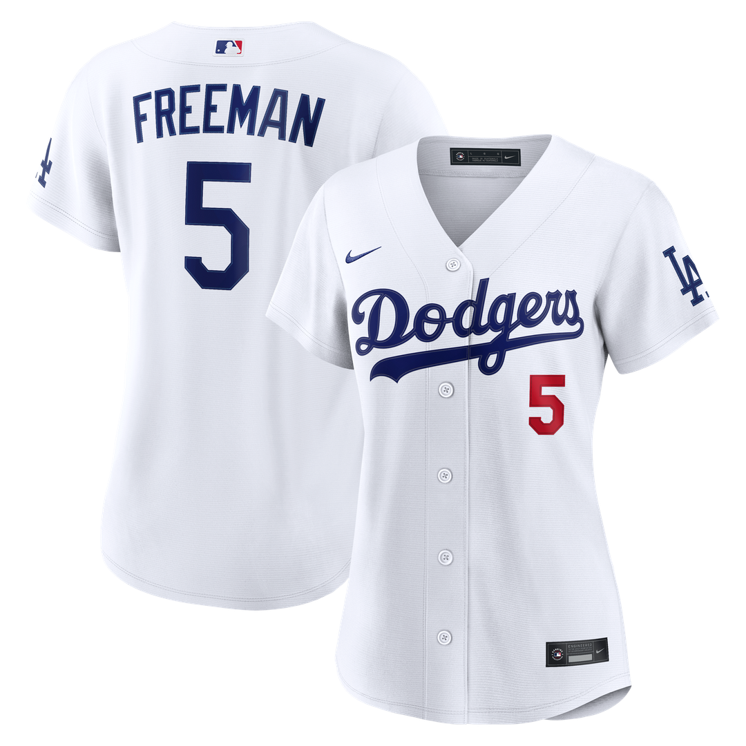 Los Angeles Dodgers Freddie Freeman Women's Home Stadium Jersey | White