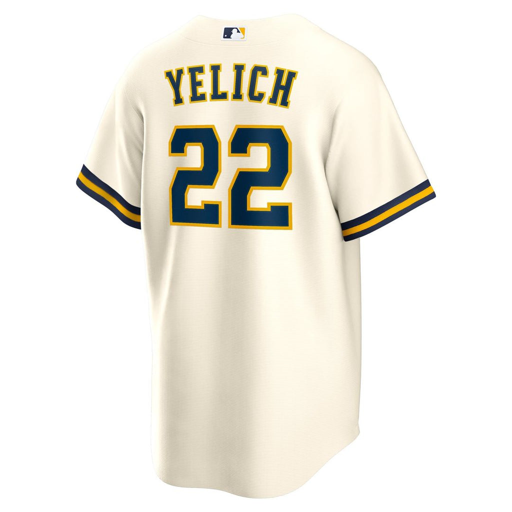 Milwaukee Brewers Christian Yelich Home Replica Jersey | White