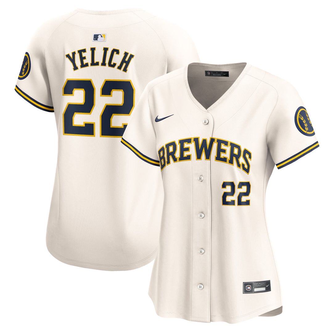 Milwaukee Brewers Christian Yelich Women's Home Limited Jersey | Cream