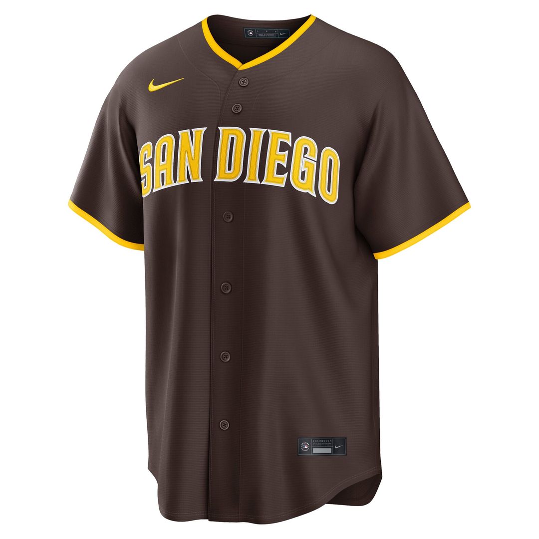 San Diego Padres Road Replica Jersey | Brown
