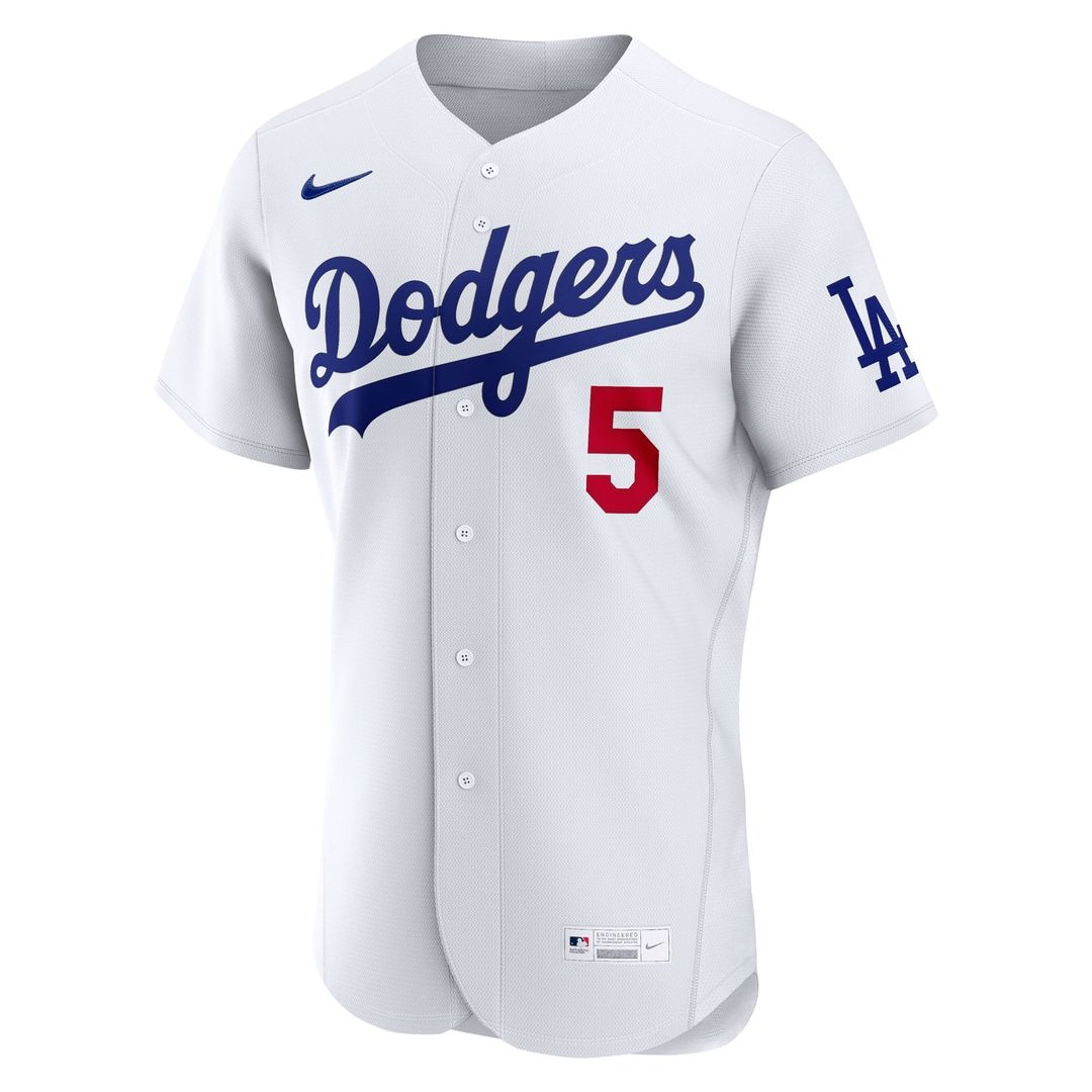Los Angeles Dodgers Freddie Freeman Home Authentic Jersey | White