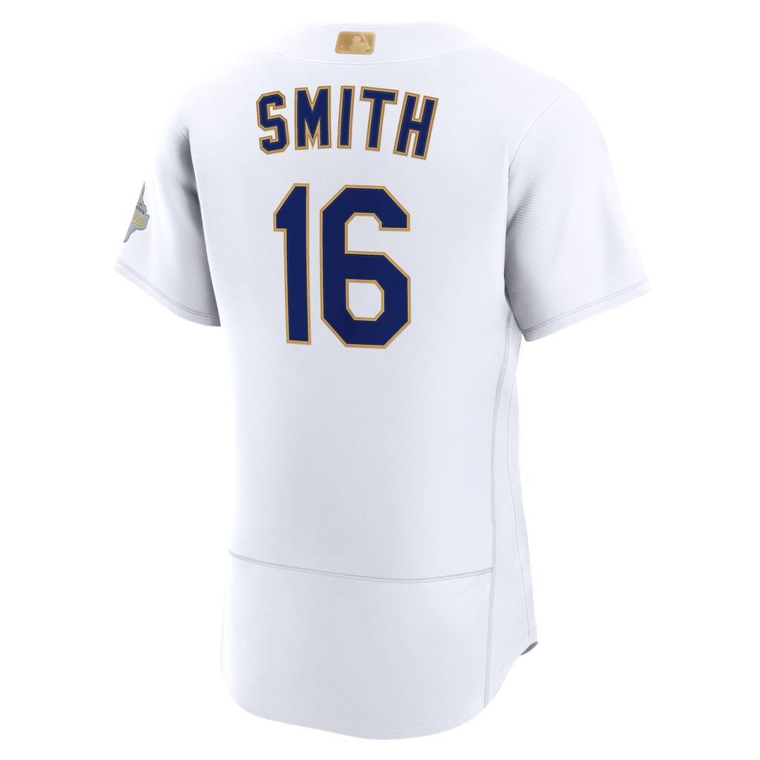 Los Angeles Dodgers Will Smith 2026 Gold Collection Authentic Jersey | White