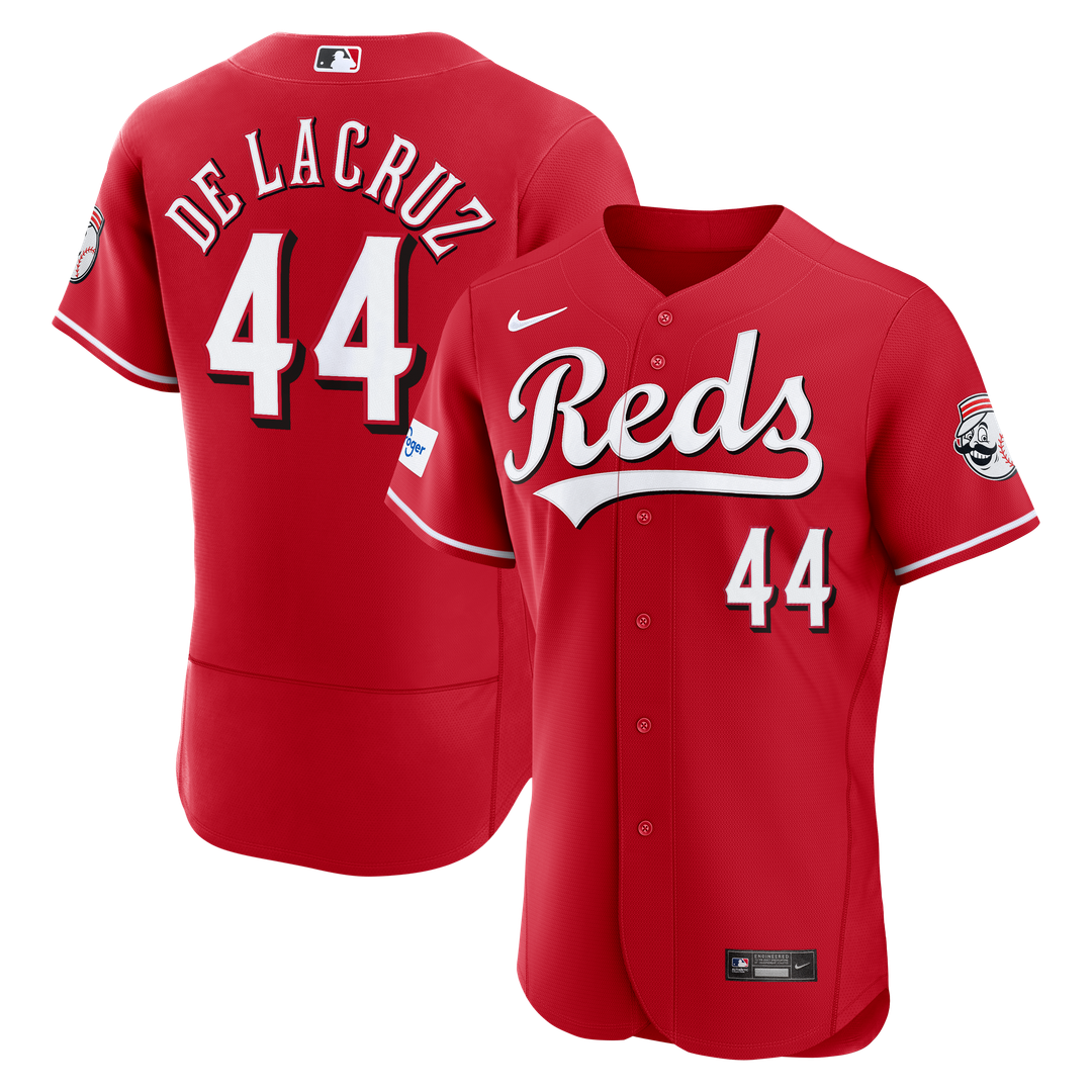 Cincinnati Reds Elly De La Cruz Alternate Authentic Sponsor Patch Jersey | Red