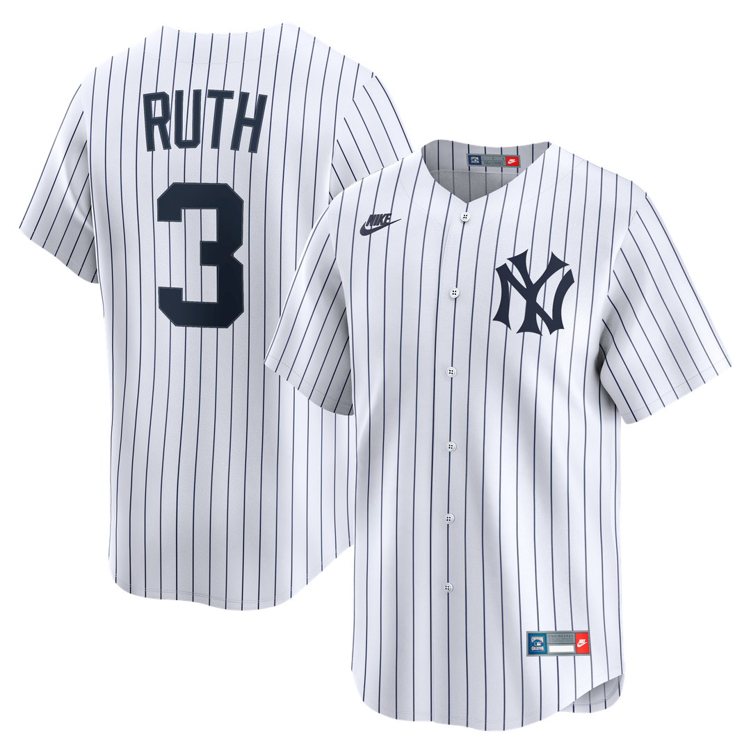 New York Yankees Babe Ruth Throwback Cooperstown Limited Jersey | White
