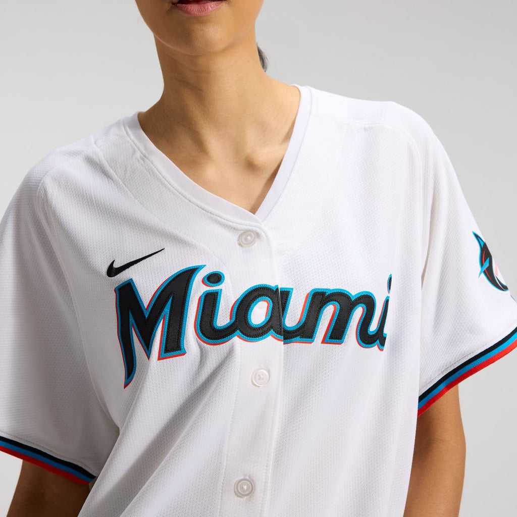 Miami Marlins Sandy Alcantara Women's Home Limited Jersey | White
