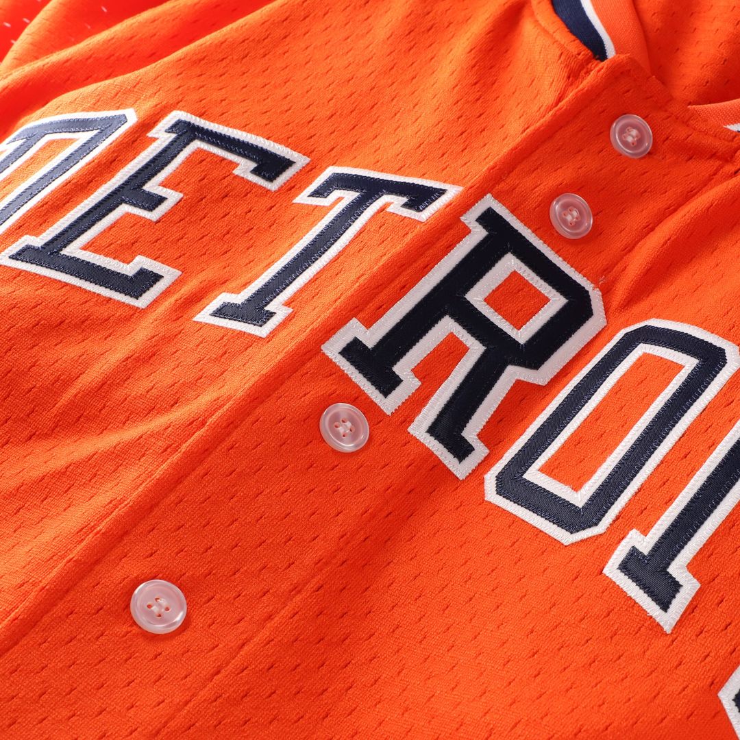 Detroit Tigers Kirk Gibson Cooperstown Mesh Batting Practice Button-Up Jersey | Orange