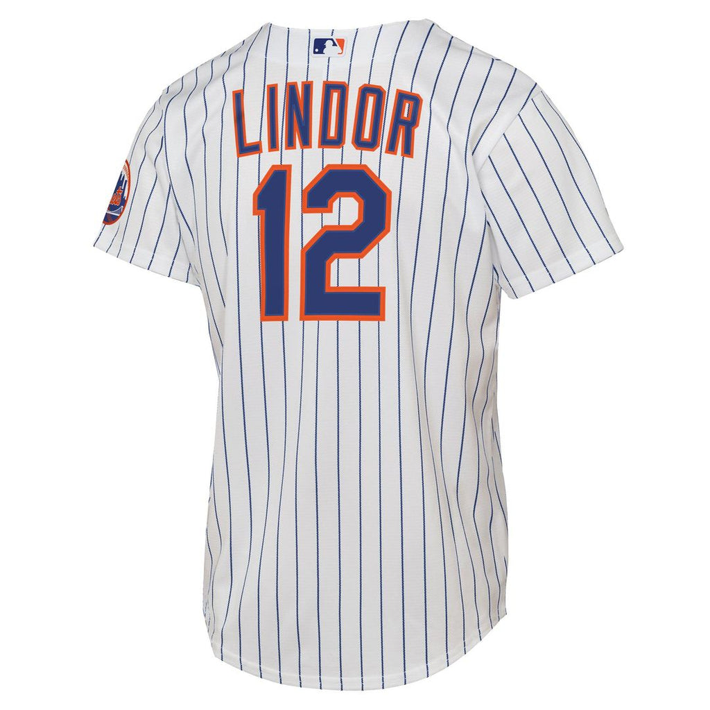 New York Mets Francisco Lindor Youth Road Stadium Jersey | Gray