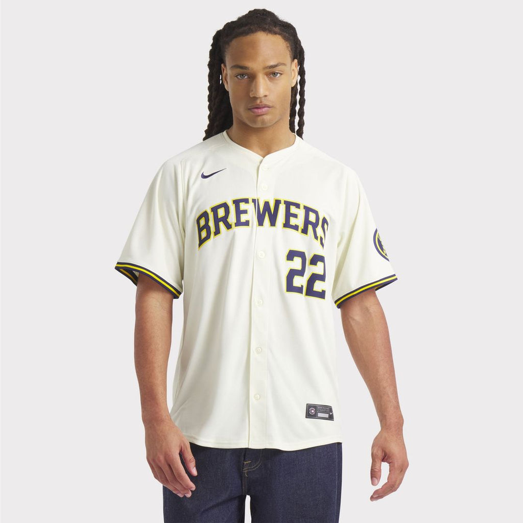 Milwaukee Brewers Christian Yelich Home Limited Jersey | Cream