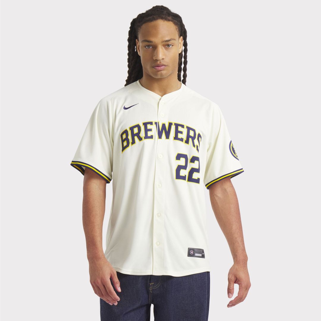 Milwaukee Brewers Christian Yelich Home Limited Jersey | Cream