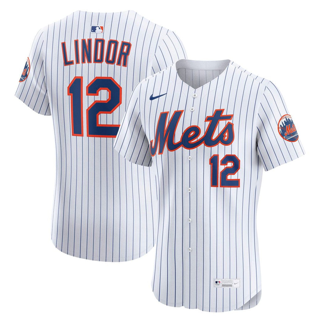 New York Mets Francisco Lindor Home Elite Jersey | White