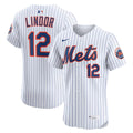 New York Mets Francisco Lindor Home Elite Jersey | White