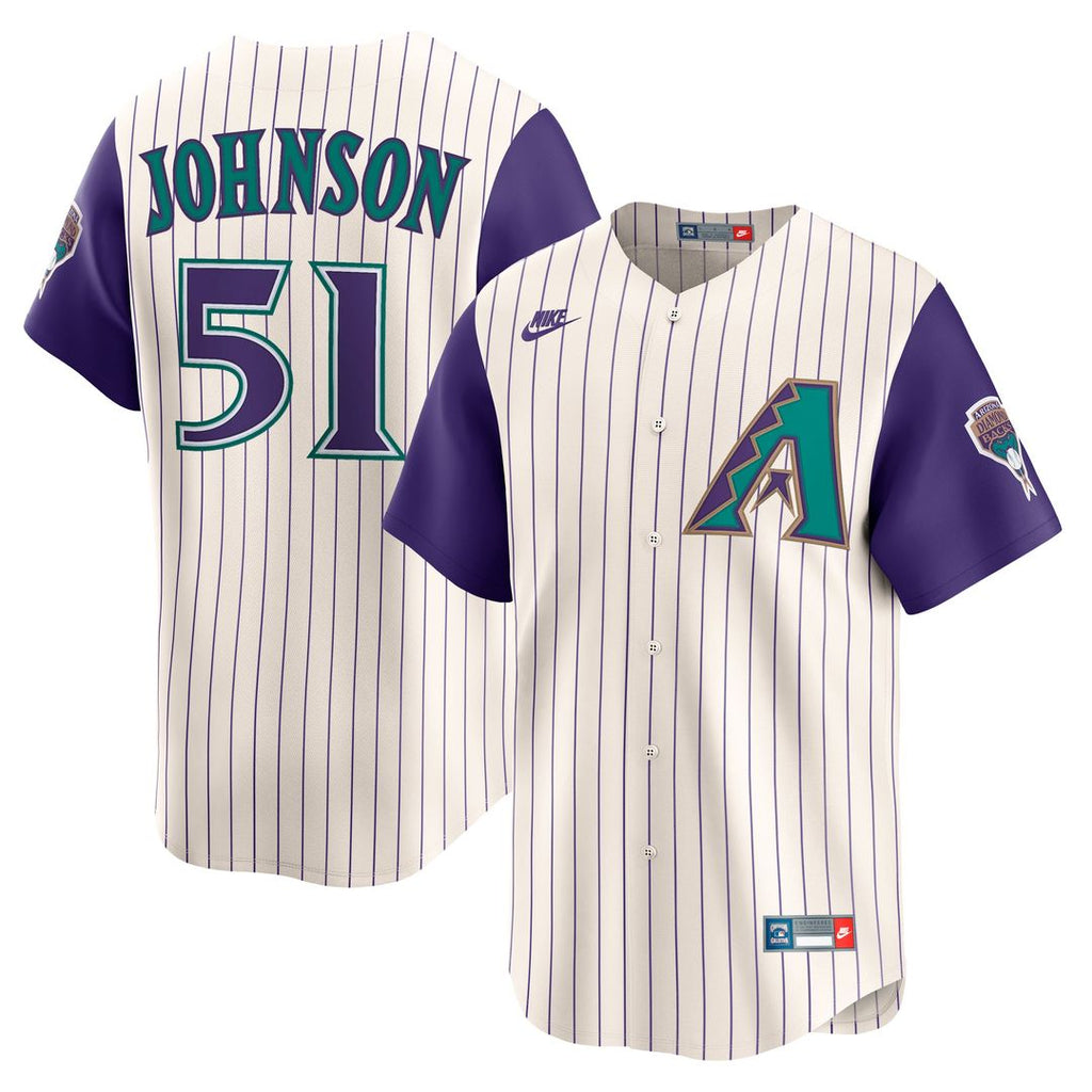 Arizona Diamondbacks Randy Johnson Throwback Cooperstown Limited Jersey | Cream