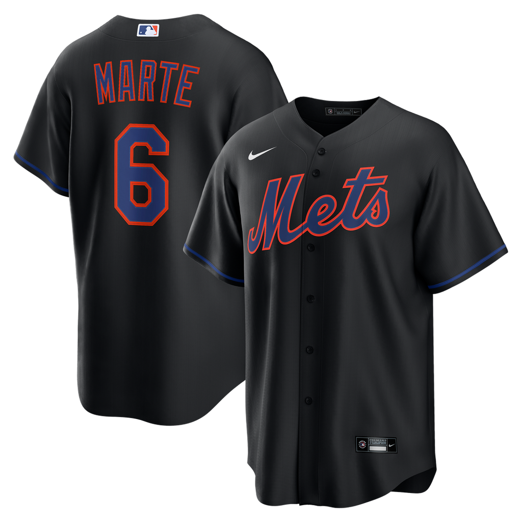 New York Mets Starling Marte Alternate Replica Jersey | Black