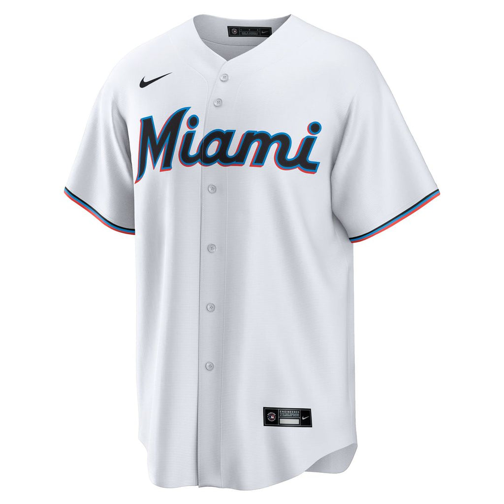 Miami Marlins Connor Norby Home Replica Jersey | White