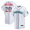 Seattle Mariners Cal Raleigh USA 250 Fourth of July Home Stadium Jersey | White