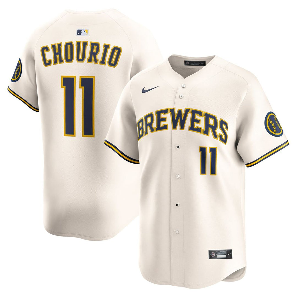 Milwaukee Brewers Jackson Chourio Home Limited Jersey | Cream