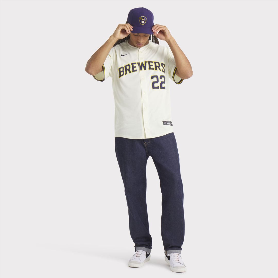 Milwaukee Brewers Christian Yelich Home Limited Jersey | Cream