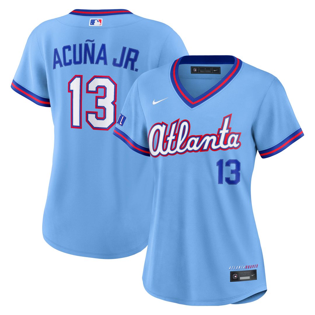 Atlanta Braves Ronald Acuña Jr. Women's 2026 City Connect Stadium Jersey | Powder Blue