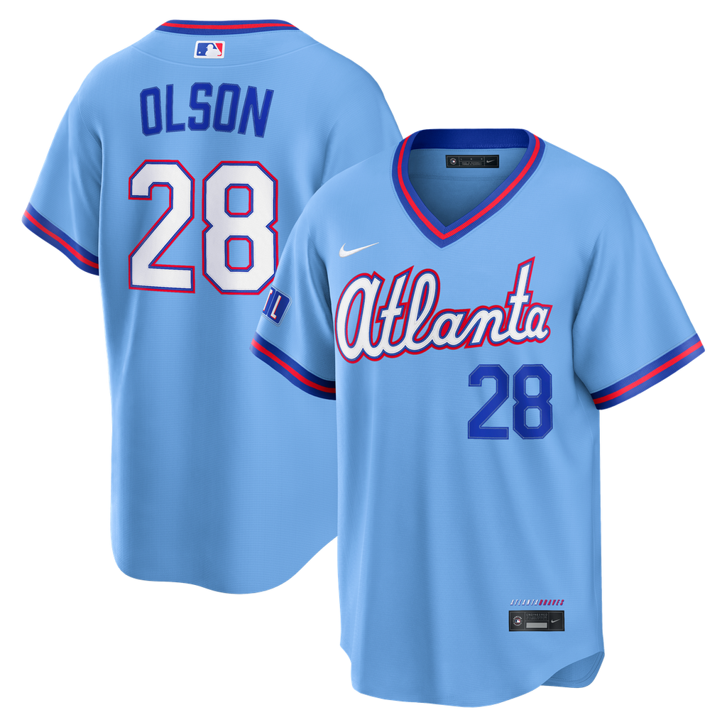 Atlanta Braves Matt Olson 2026 City Connect Stadium Jersey | Powder Blue