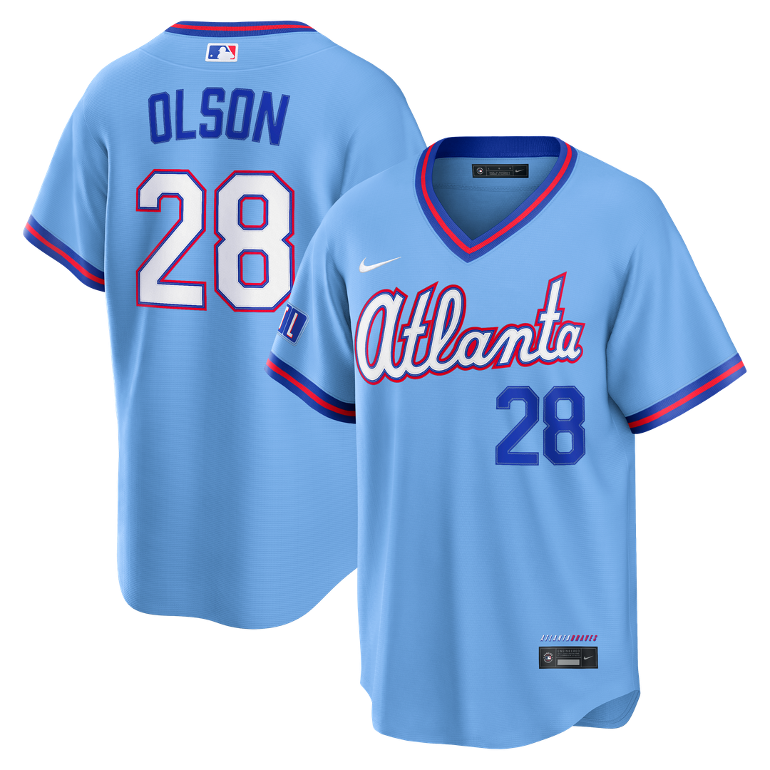 Atlanta Braves Matt Olson 2026 City Connect Stadium Jersey | Powder Blue