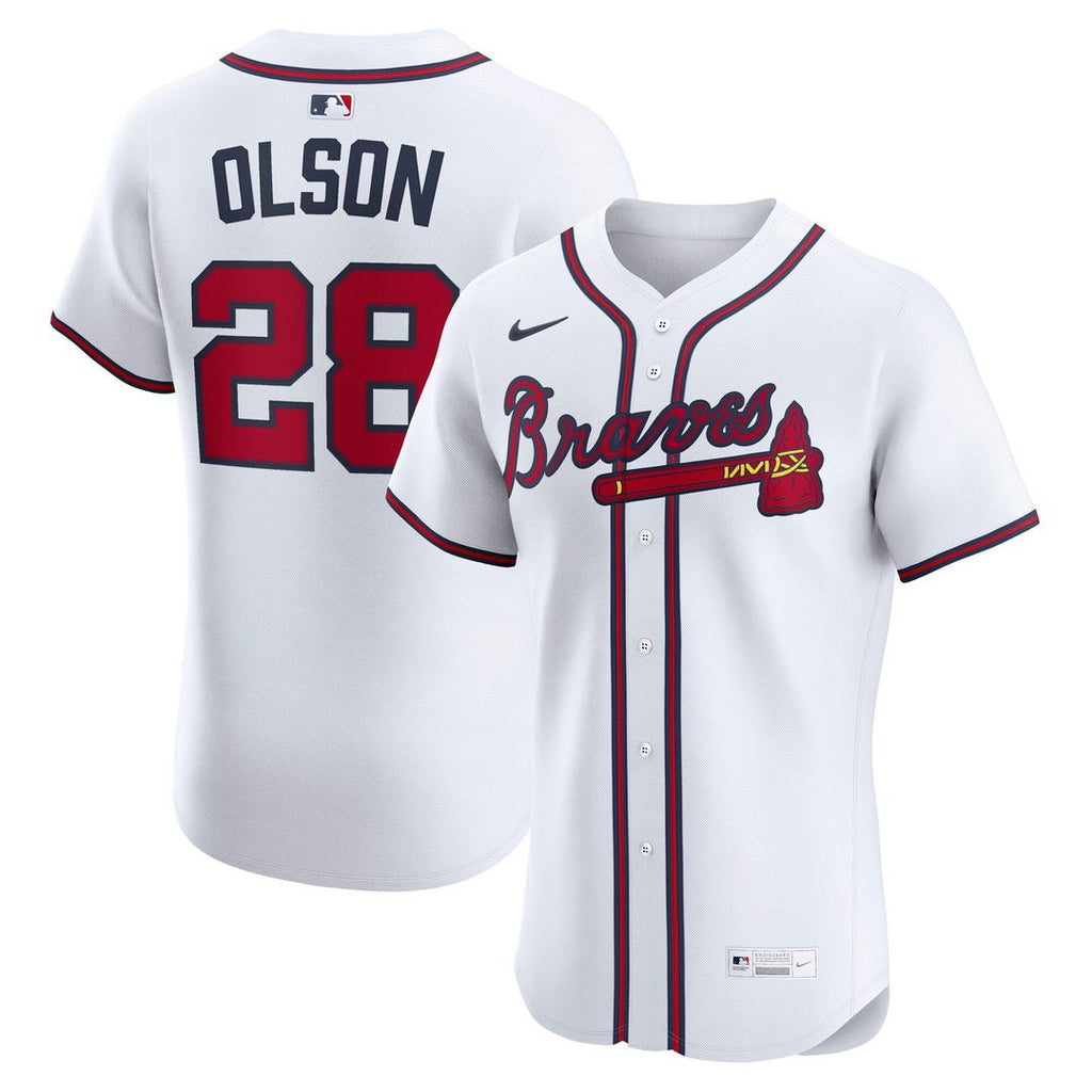 Atlanta Braves Matt Olson Home Elite Jersey | White