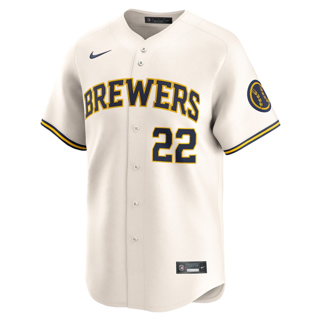 Milwaukee Brewers Christian Yelich Home Limited Jersey | Cream