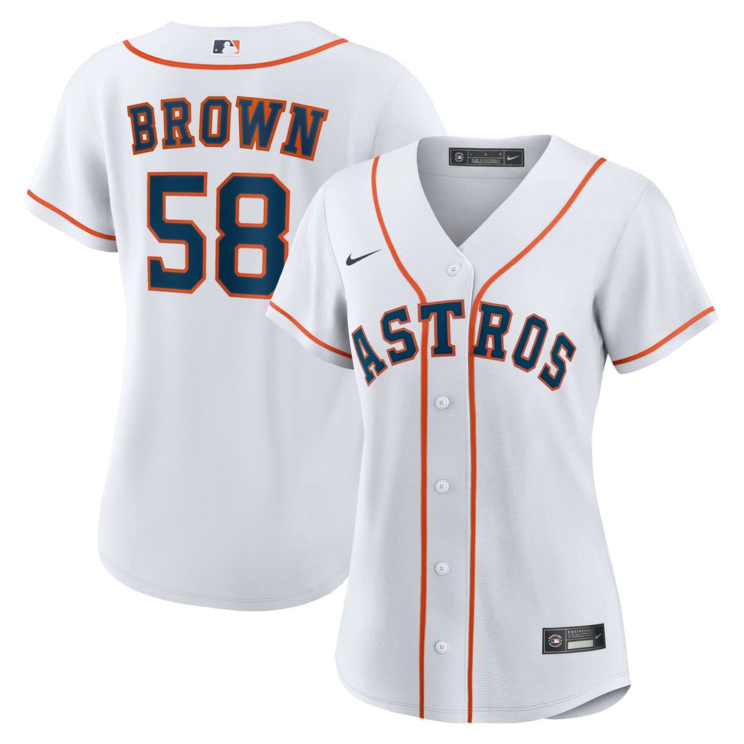 Houston Astros Hunter Brown Women's Home Replica Jersey | White