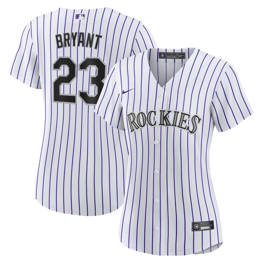 Colorado Rockies Kris Bryant Women's Replica Jersey | White/Purple
