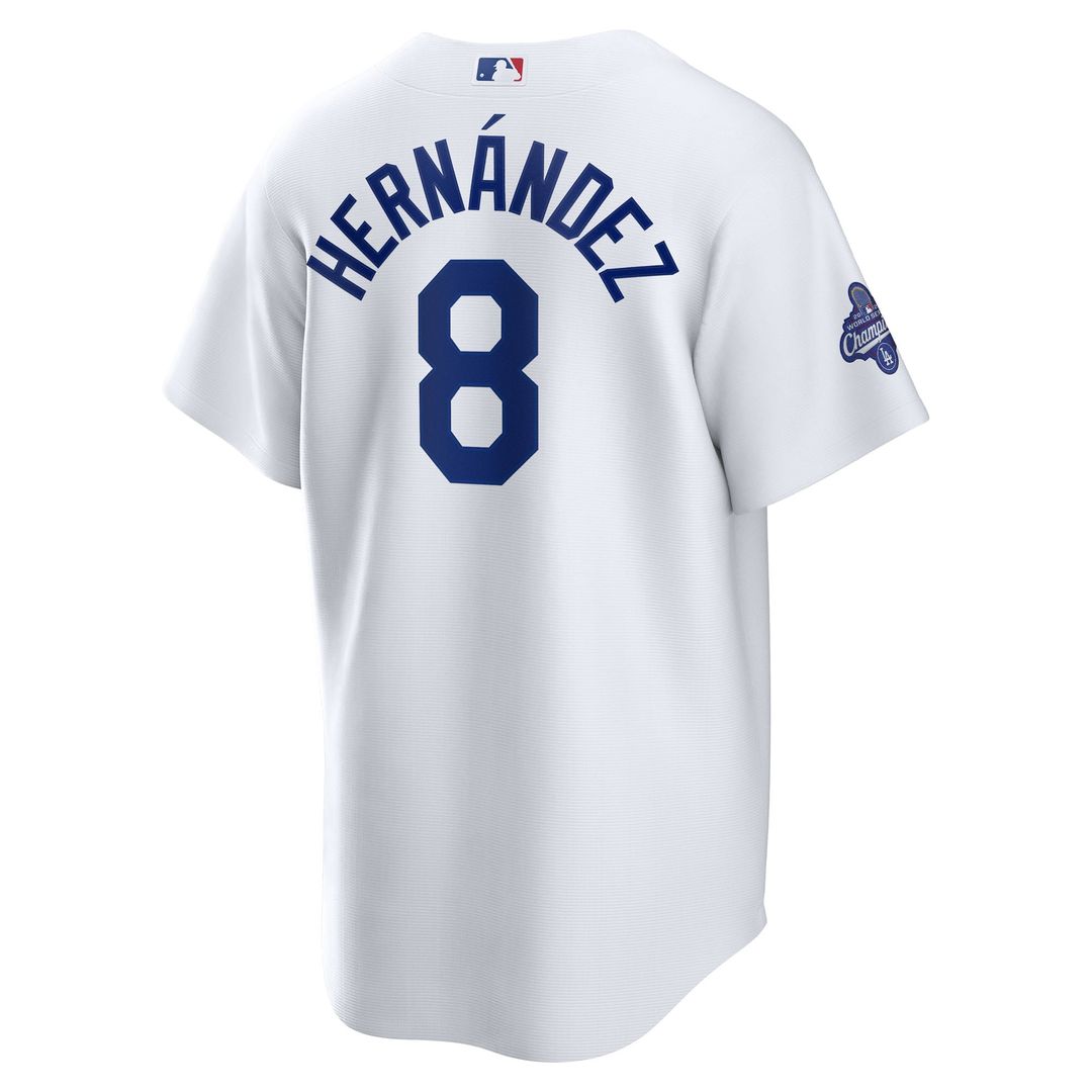 Los Angeles Dodgers Enrique Hernández Home 2025 World Series Champions Replica Jersey | White