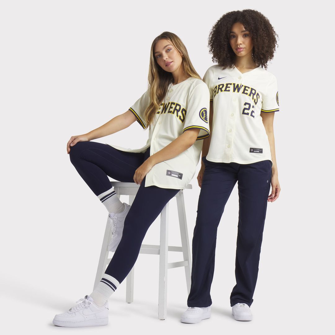 Milwaukee Brewers Christian Yelich Women's Home Limited Jersey | Cream