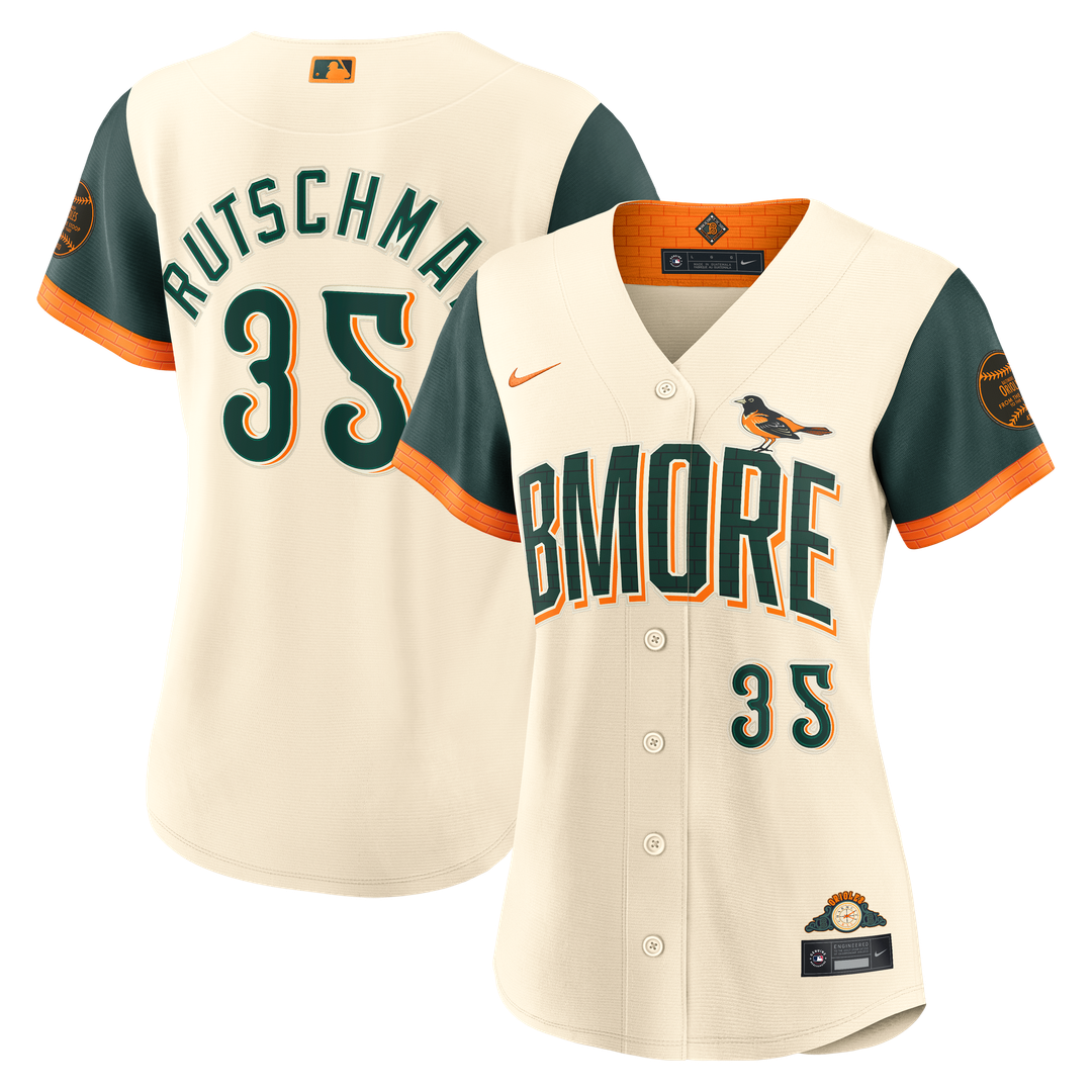 Baltimore Orioles Adley Rutschman Women's 2026 City Connect Stadium Jersey | Cream