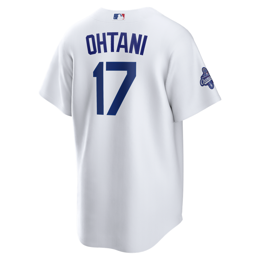 Los Angeles Dodgers Shohei Ohtani 2025 World Series Champions Home Replica Jersey | White