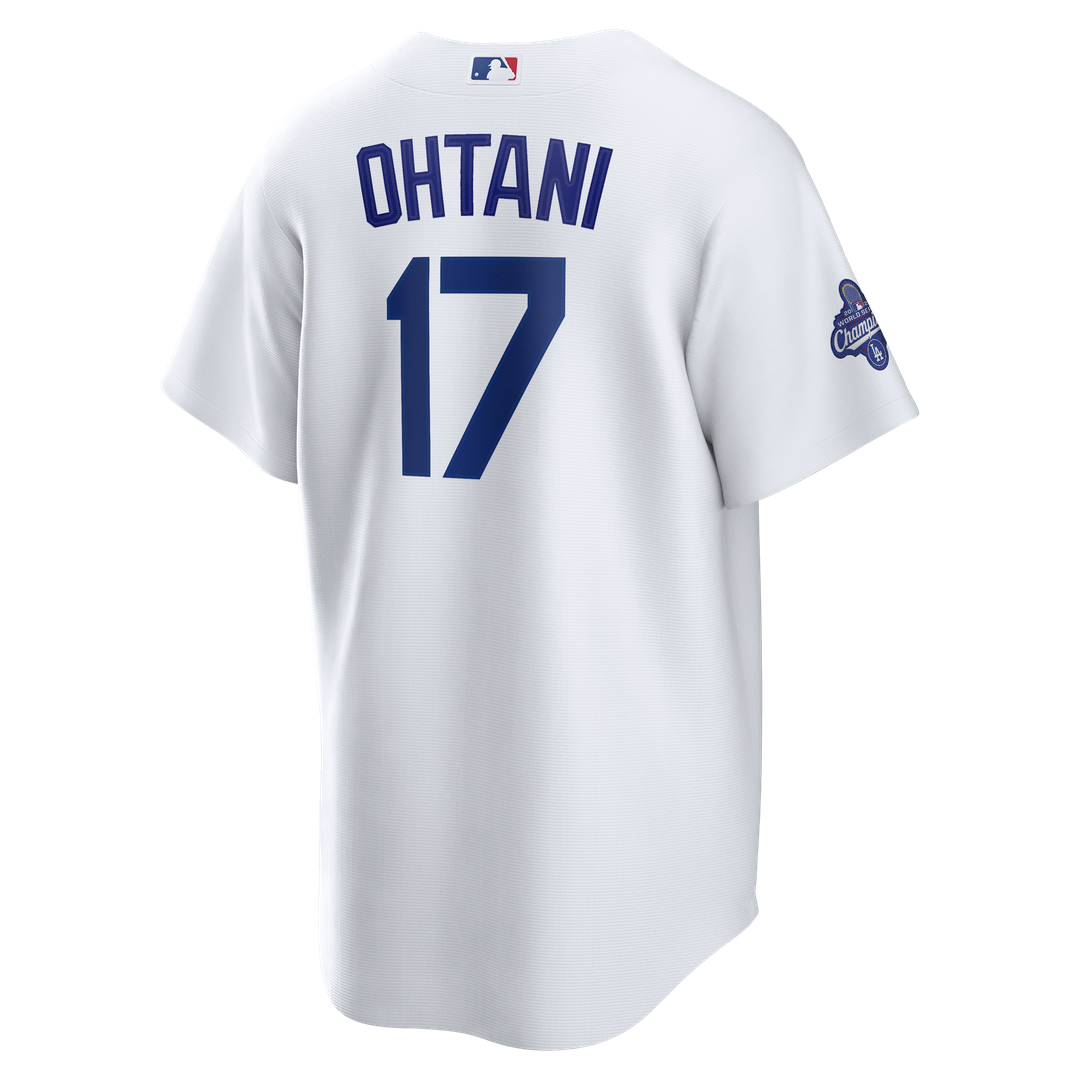 Los Angeles Dodgers Shohei Ohtani 2025 World Series Champions Home Replica Jersey | White