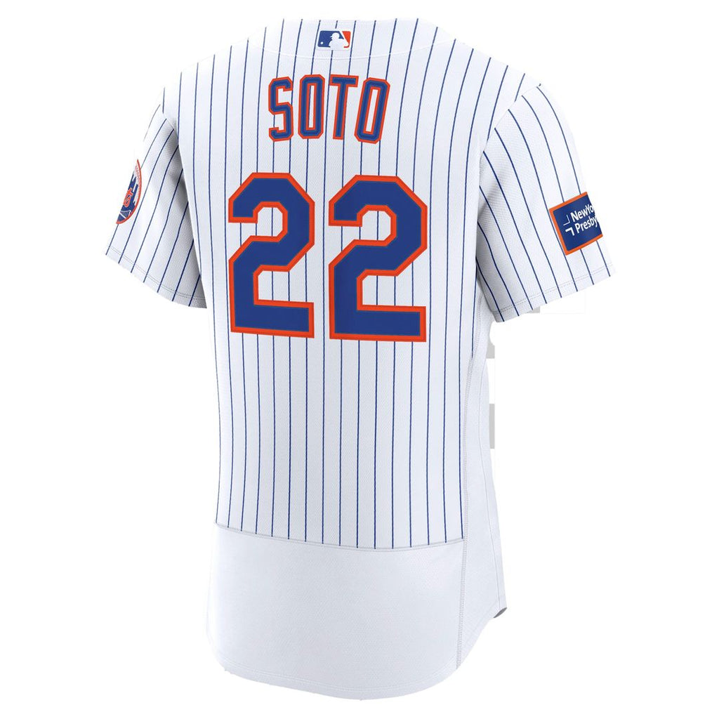 New York Mets Juan Soto Home Authentic Sponsor Patch Jersey | White