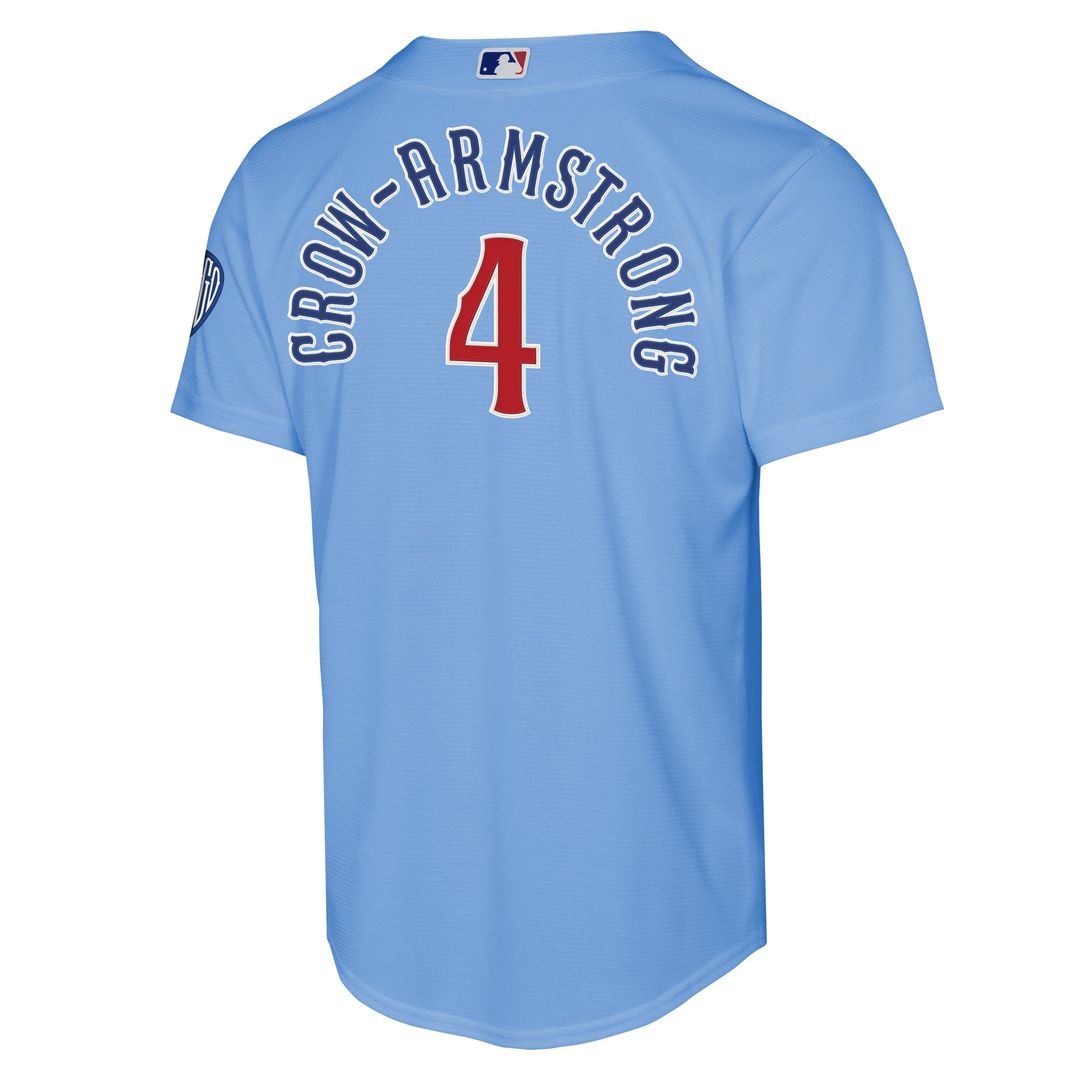 Chicago Cubs Pete Crow - Armstrong Youth Alternate 2 Stadium Jersey | Light Blue