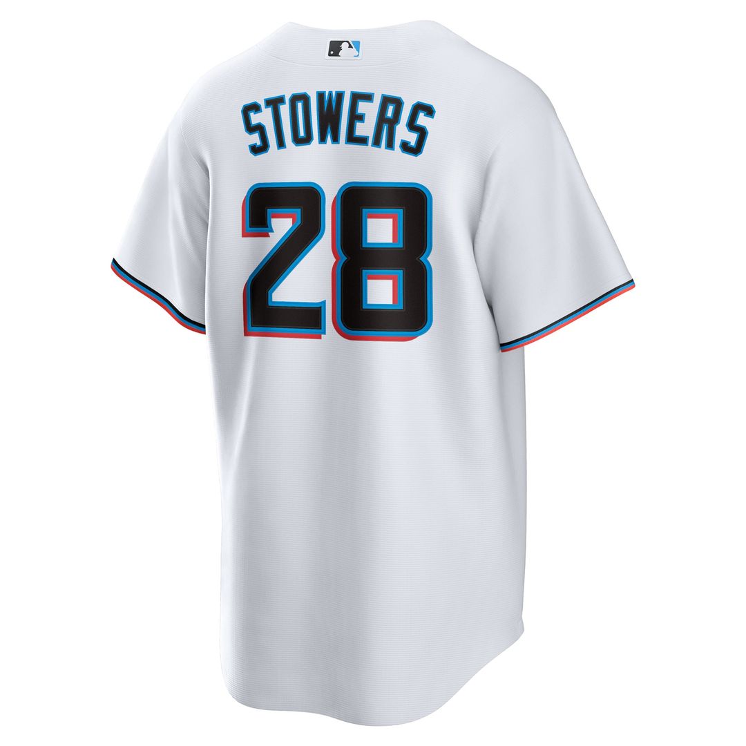 Miami Marlins Kyle Stowers Home Replica Jersey | White