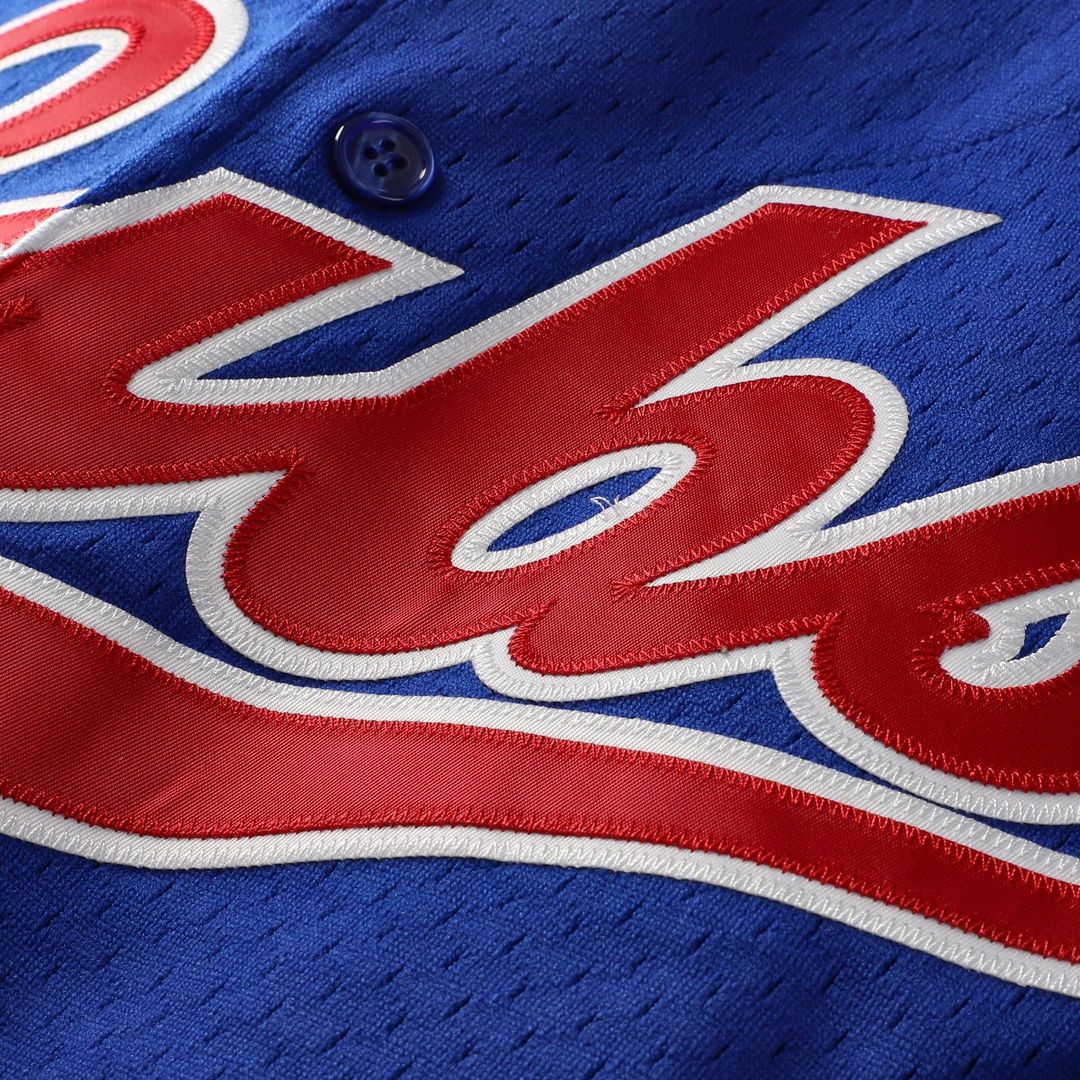 Chicago Cubs Ryne Sandberg Cooperstown 1996 Mesh Batting Practice Button-Up Jersey | Royal