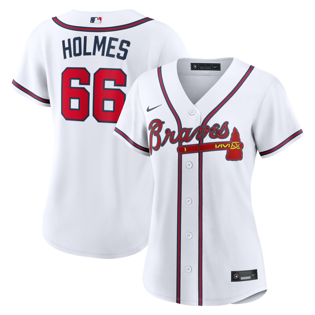 Atlanta Braves Grant Holmes Women's Home Replica Jersey | White