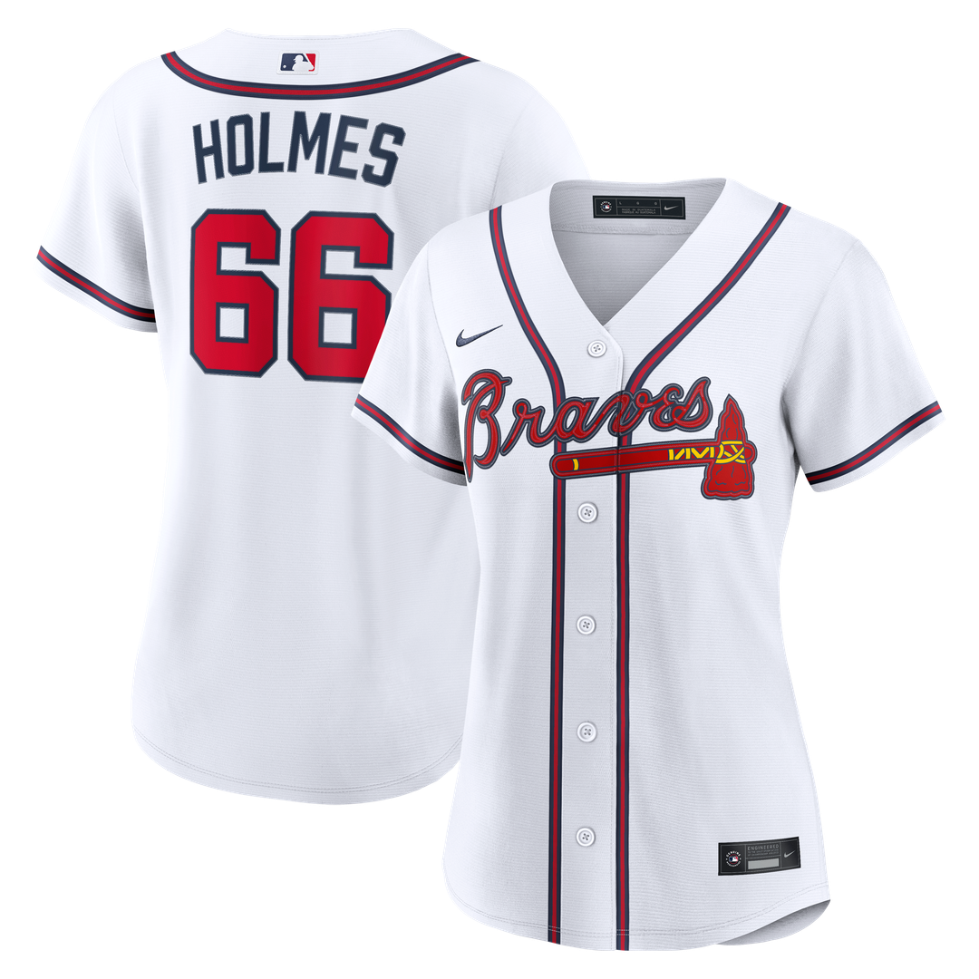 Atlanta Braves Grant Holmes Women's Home Replica Jersey | White