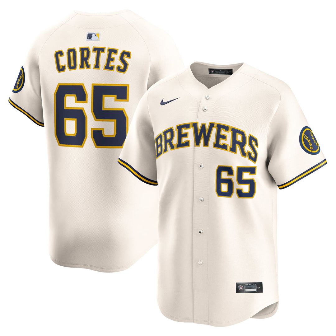 Milwaukee Brewers Nestor Cortes Home Limited Jersey | Cream
