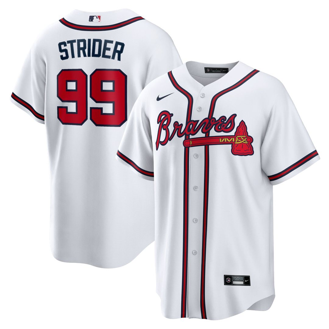 Atlanta Braves Spencer Strider Replica Jersey | White