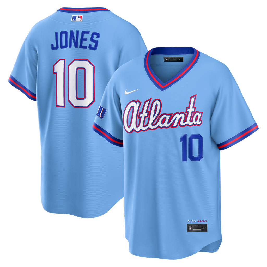 Atlanta Braves Chipper Jones 2026 City Connect Stadium Jersey | Powder Blue