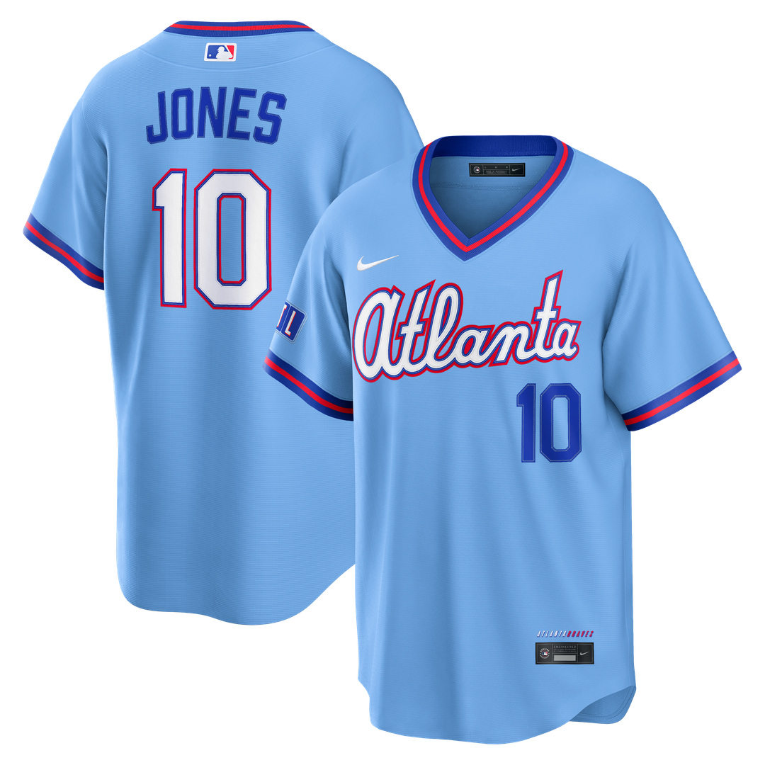 Atlanta Braves Chipper Jones 2026 City Connect Stadium Jersey | Powder Blue