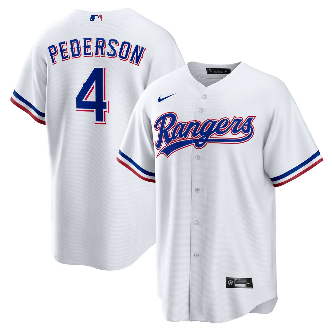 Texas Rangers Joc Pederson Home Replica Jersey | White