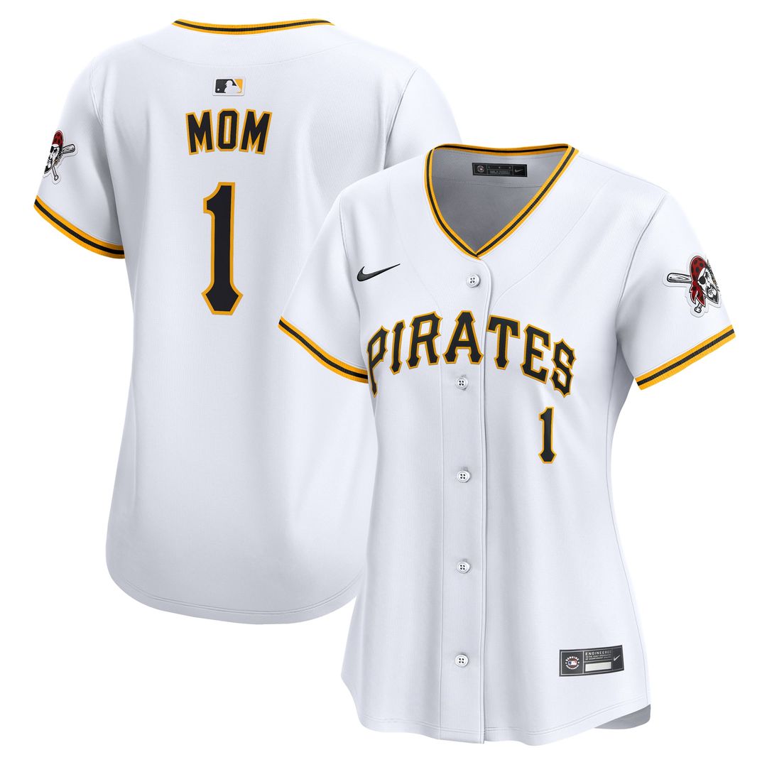 Pittsburgh Pirates Women's #1 Mom Home Limited Jersey | White