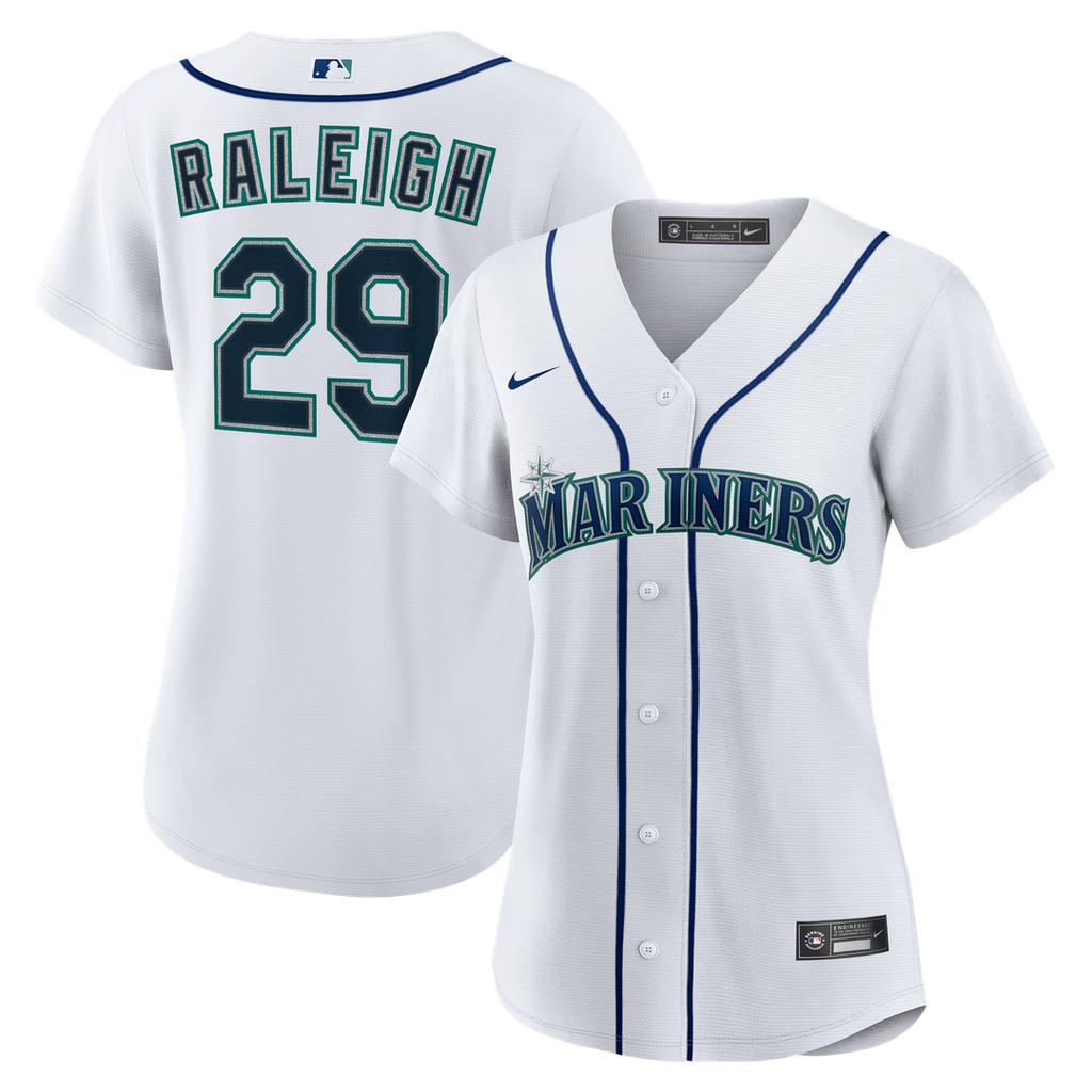 Seattle Mariners Cal Raleigh Women's Home Replica Jersey | White