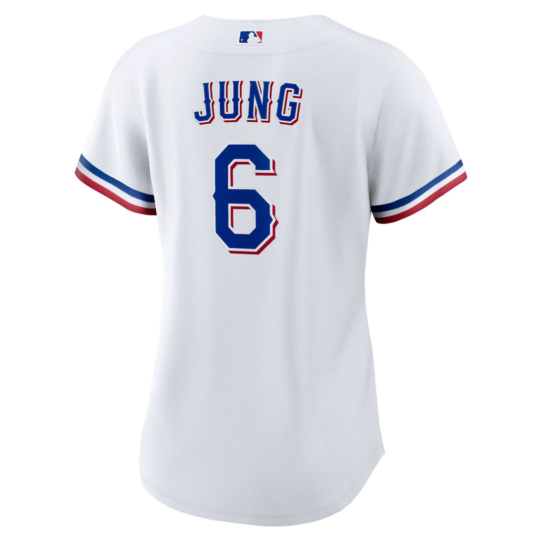 Texas Rangers Josh Jung Women's Home Replica Jersey | White