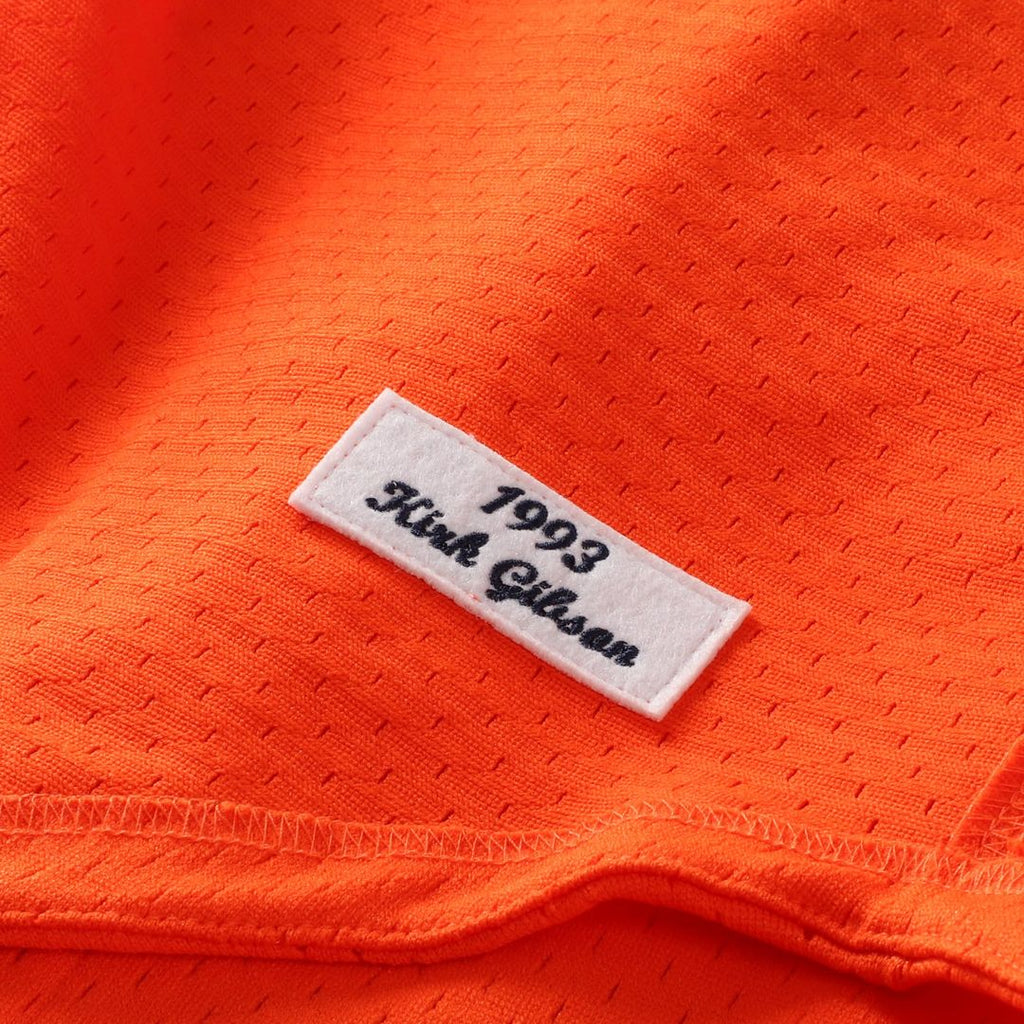 Detroit Tigers Kirk Gibson Cooperstown Mesh Batting Practice Button-Up Jersey | Orange