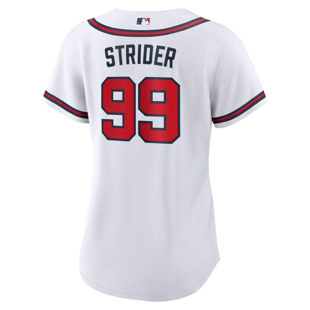 Atlanta Braves Spencer Strider Women's Home Replica Jersey | White